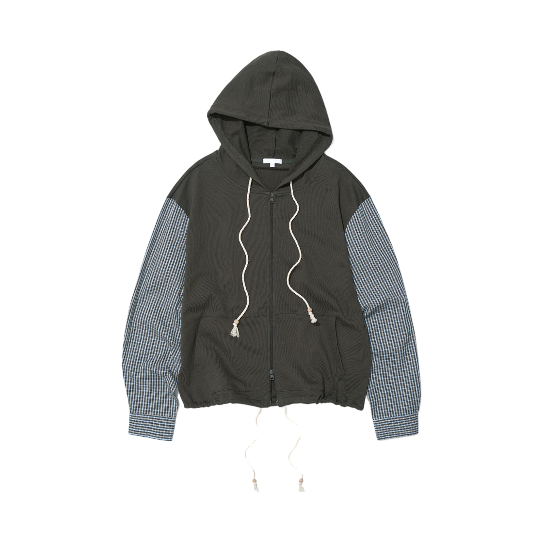 (W) 파르티멘토 PWC 콤비 테리 후드 점퍼 차콜((W) Partimento PWC Combi Terry Hoodie Jumper Charcoal) - 1