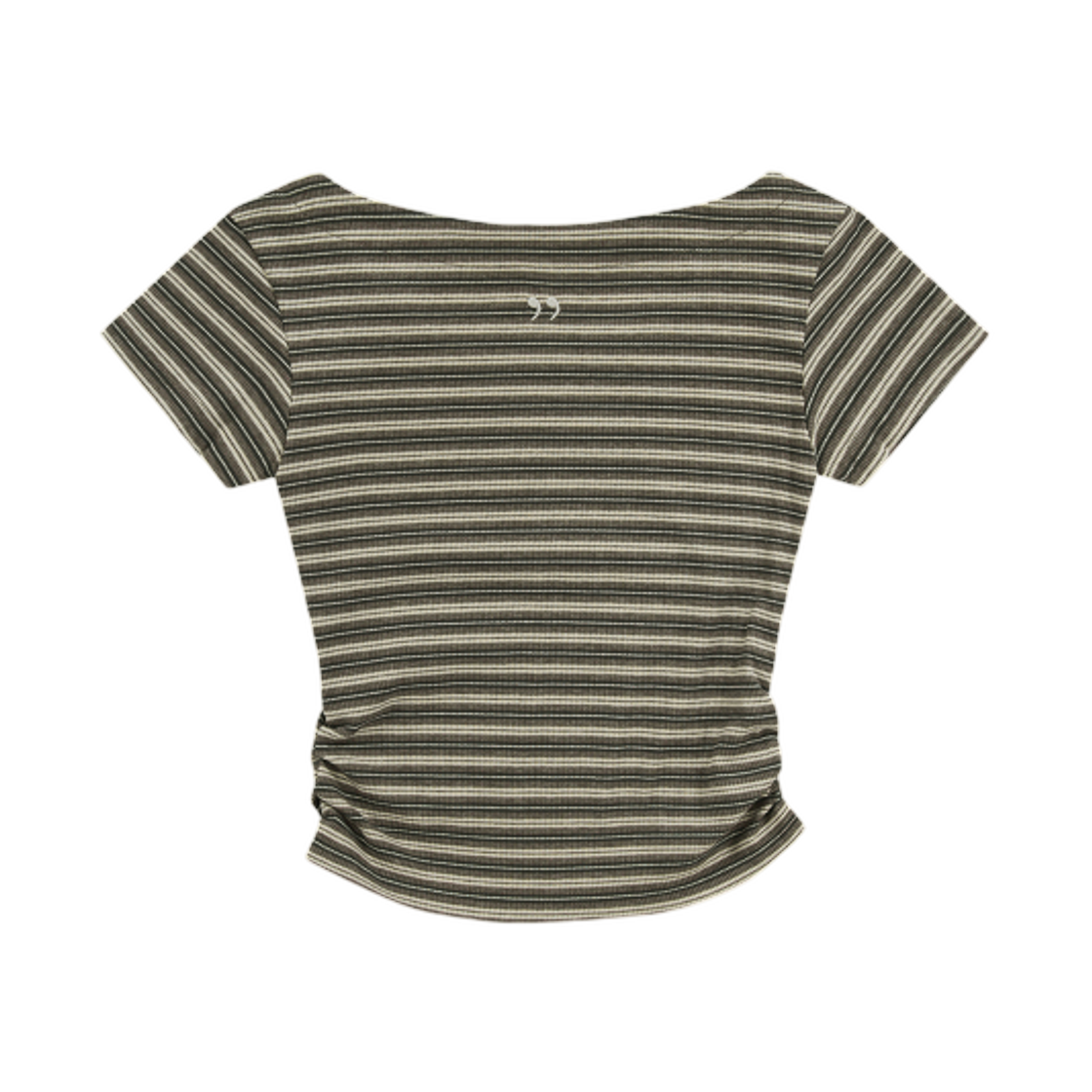 (W) 애즈온 레일 스트라이프 티셔츠 브라운((W) Ason Rail Stripe T-Shirt Brown) - 2