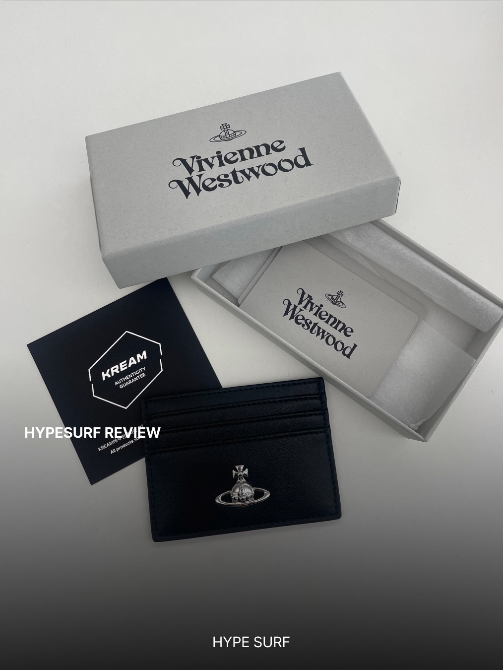 Vivienne Westwood Orb Bas Relief Card Holder Black 착용 스타일 - 3