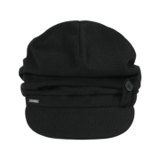Miseki Seoul Tokyo Shirring Turban Cap Black