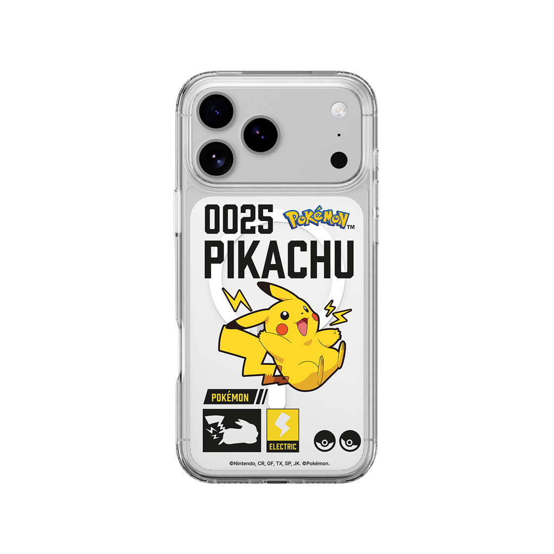 에스엘비에스 포켓몬 피카츄 인덱스 클리어 마그넷 케이스 for iPhone17 Series(SLBS Pokémon Pikachu Index Clear Magnet Case for iPhone17 Series) - 4