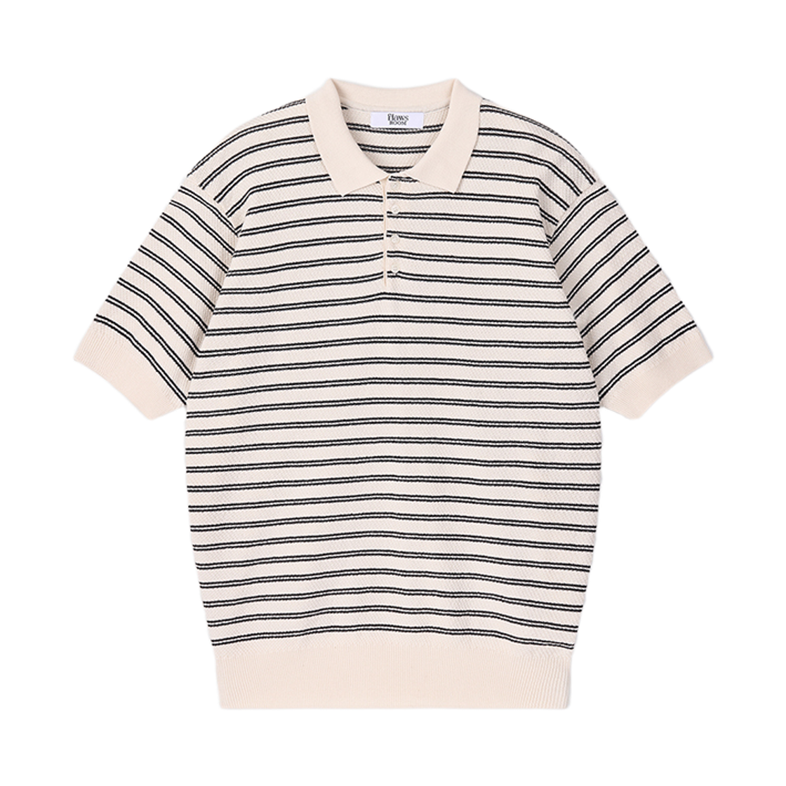 FL2502 Flawsroom Stripe Cotton Knit Ivory