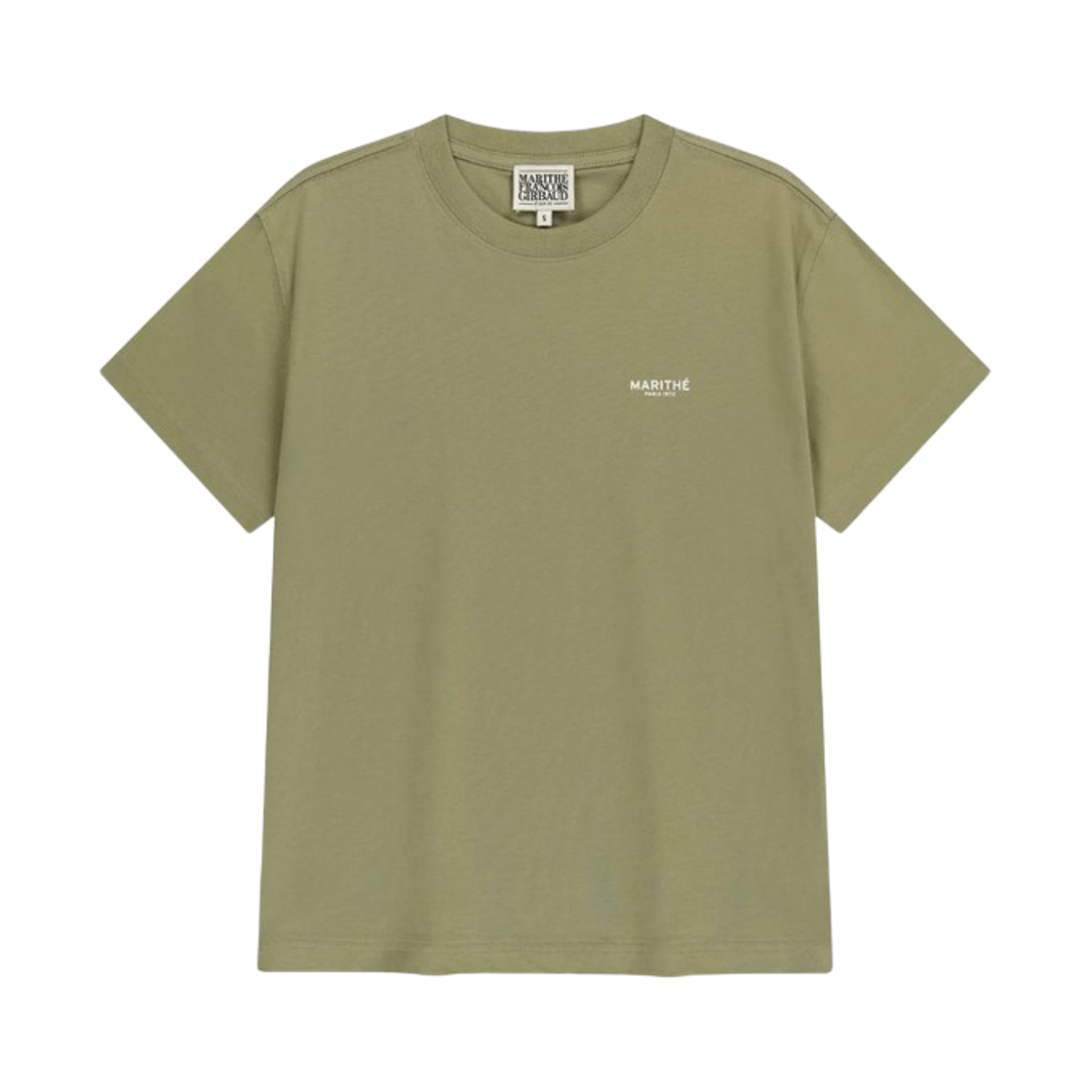 마리떼 프랑소와 저버 스몰 레귤러 로고 티셔츠 카키(Marithe Francois Girbaud Small Regular Logo T-Shirt Khaki)
