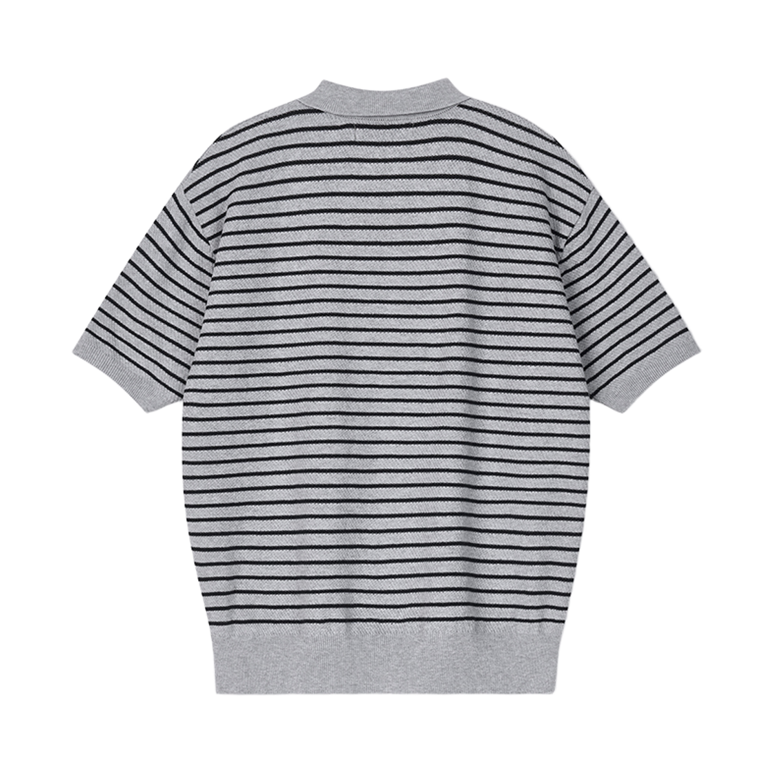플로즈룸 퓨어 코튼 카라 니트 스트라이프 그레이(Flawsroom Pure Cotton Collar Knit Stripe Grey) - 2