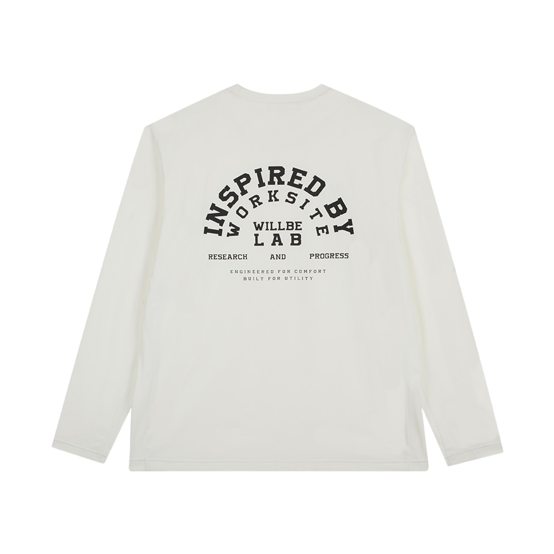 윌비랩 소로나 레터링 긴팔 티셔츠 화이트(WILLBE LAB Sorona Lettering Long-Sleeved T-shirt White)