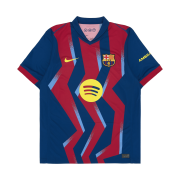 Nike FC Barcelona 2025/26 Stadium Fourth Dri-Fit Soccer Replica Jersey Gym Blue Salsa Red (Non Marking Ver.)