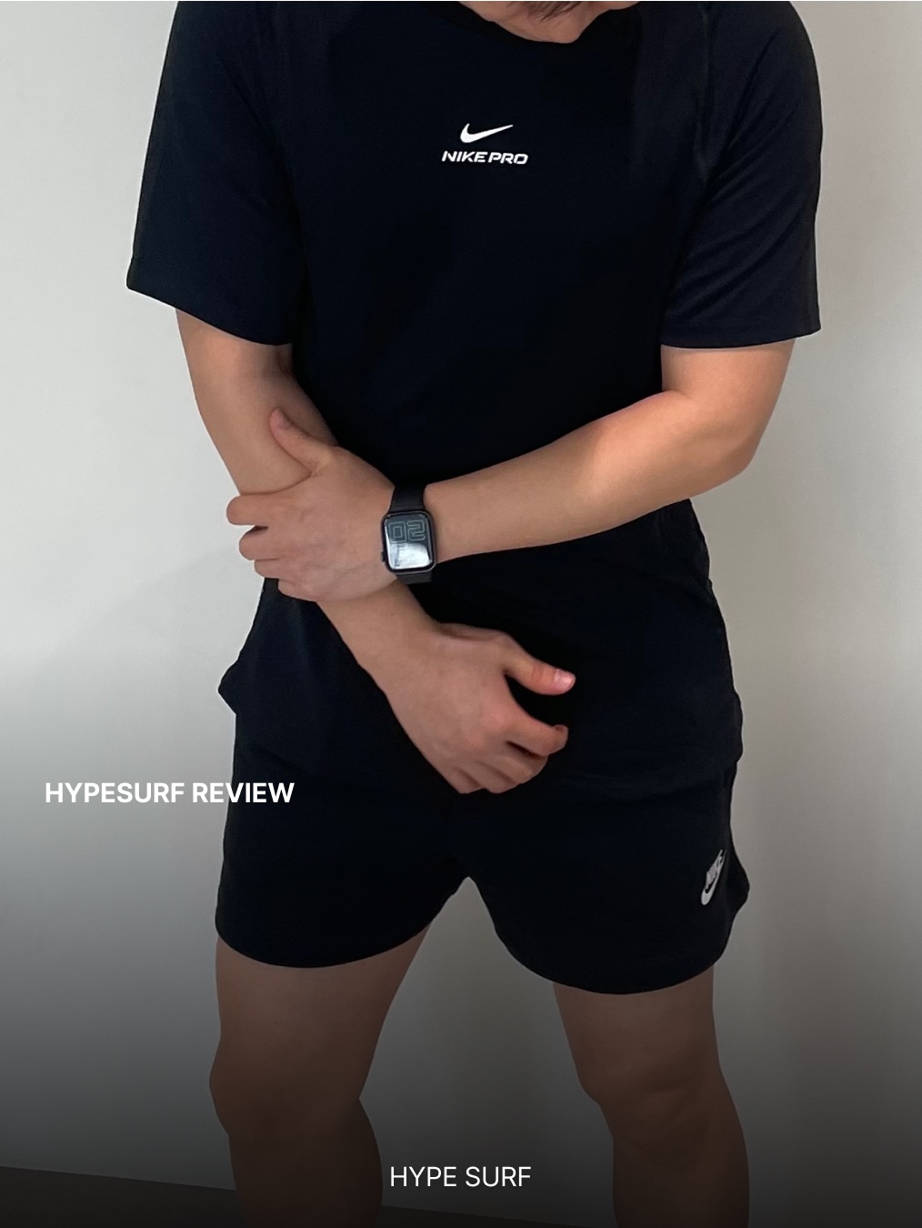 Nike Pro Training Dri-Fit Short Sleeve Top Black White - Asia 착용 스타일 - 1