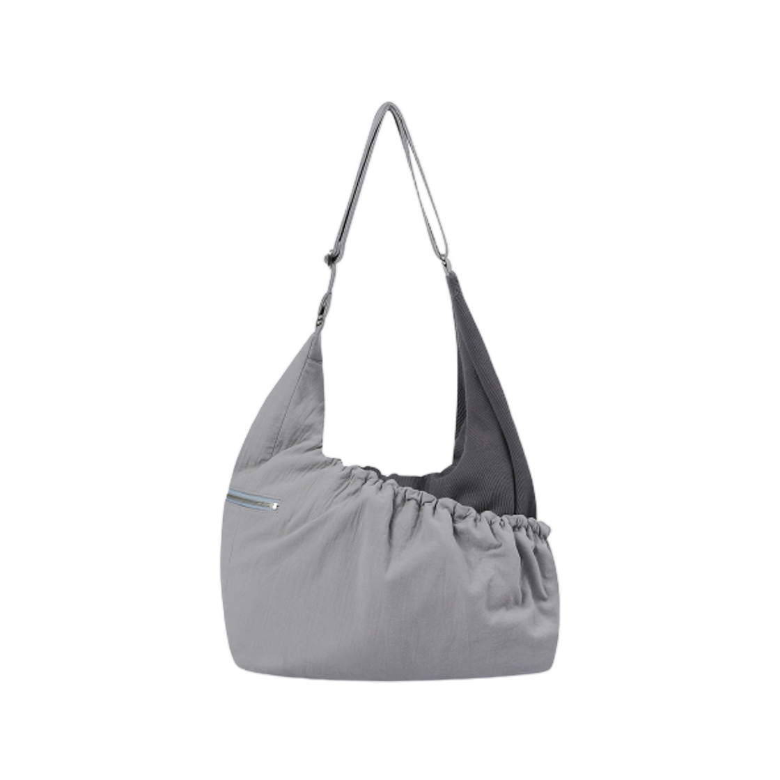 미세키서울 립드 레이어드 크로스백 차콜(Miseki Seoul Ribbed Layered Cross Bag Charcoal) - 3