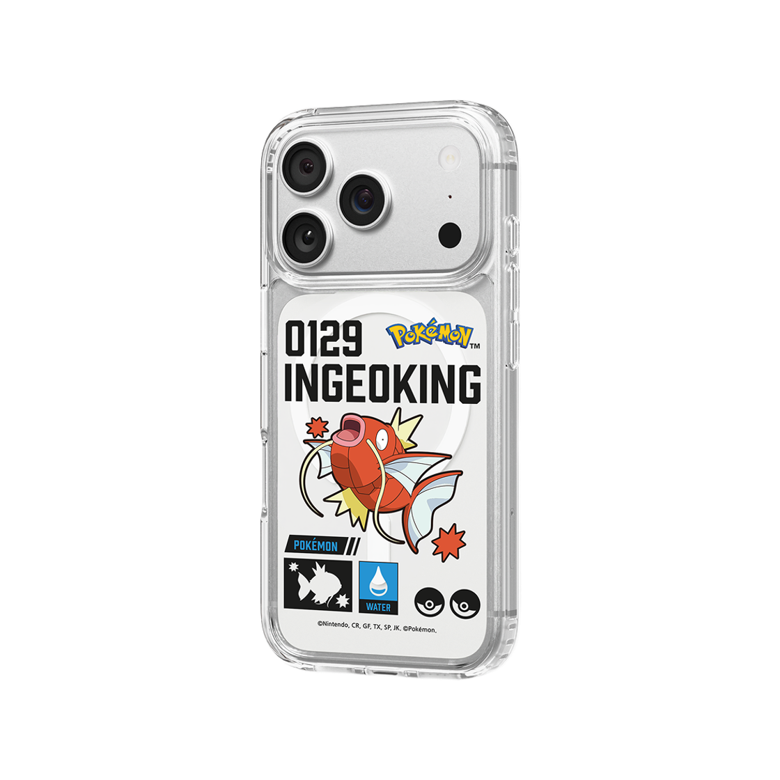 에스엘비에스 포켓몬 잉어킹 인덱스 클리어 마그넷 케이스 for iPhone17 Series(SLBS Pokémon Magikarp Index Clear Magnet Case for iPhone17 Series) - 5