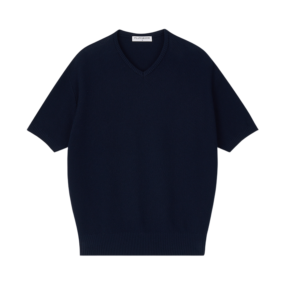플로즈룸 라이트 브이넥 코튼 니트 네이비(Flawsroom Light V Neck Cotton Knit Navy) - 1