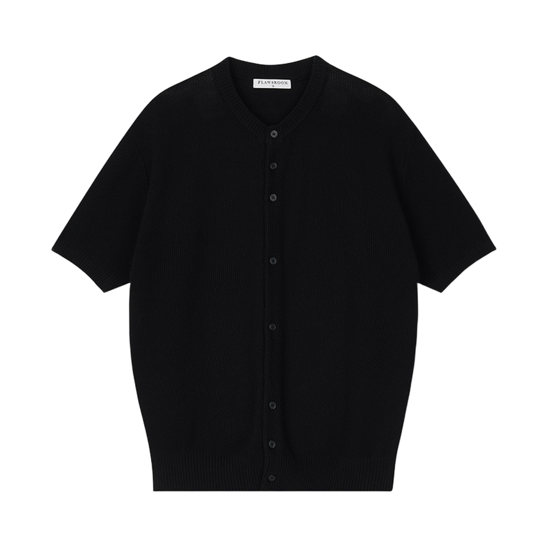 FL2603 Flawsroom Amalfi Cotton Half Cardigan Black
