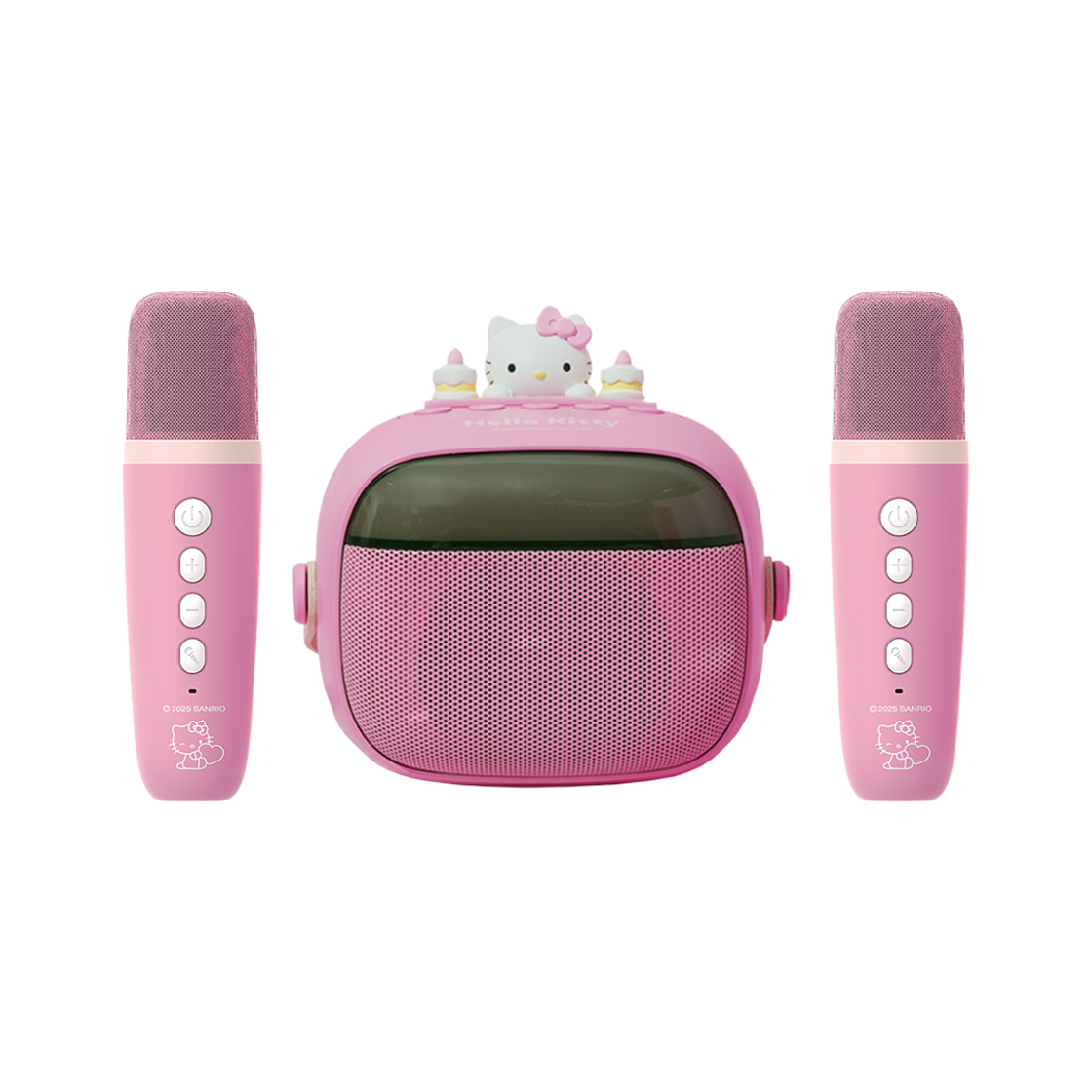로이체 산리오 LED 무선 미니 블루투스 스피커 + 매직보이스 듀엣 마이크 2p 세트 헬로키티(Royche Sanrio Hello Kitty LED Wireless Mini Bluetooth Speaker + Magic Voice Duet Microphone 2P Set)