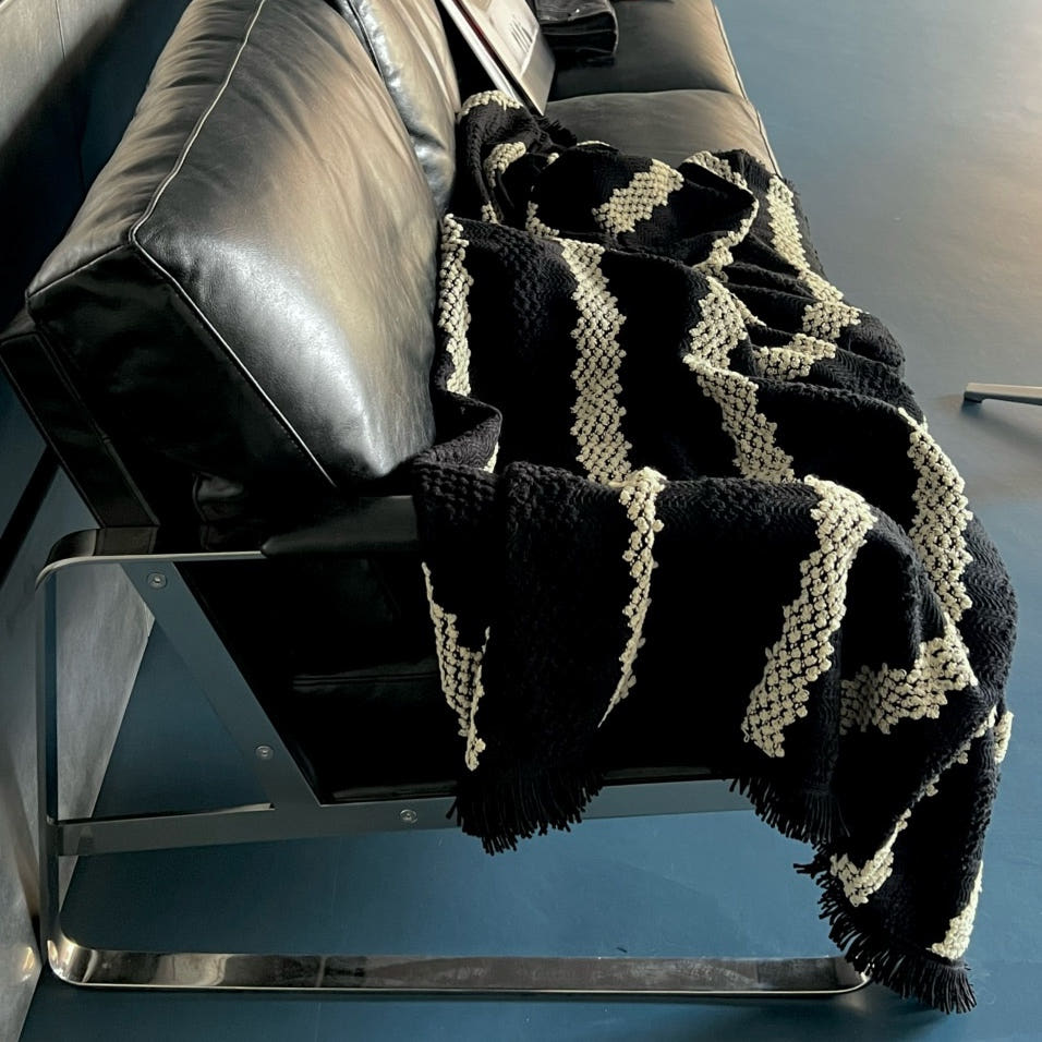 무성화 블랙 소로우 블랭킷 감성 차박 캠핑 담요 쇼파커버 125x200cm(MUSEONGHWA Black Sorrow Blanket Sensitive Camping Blanket Chopa Cover 125×200 cm) - 3
