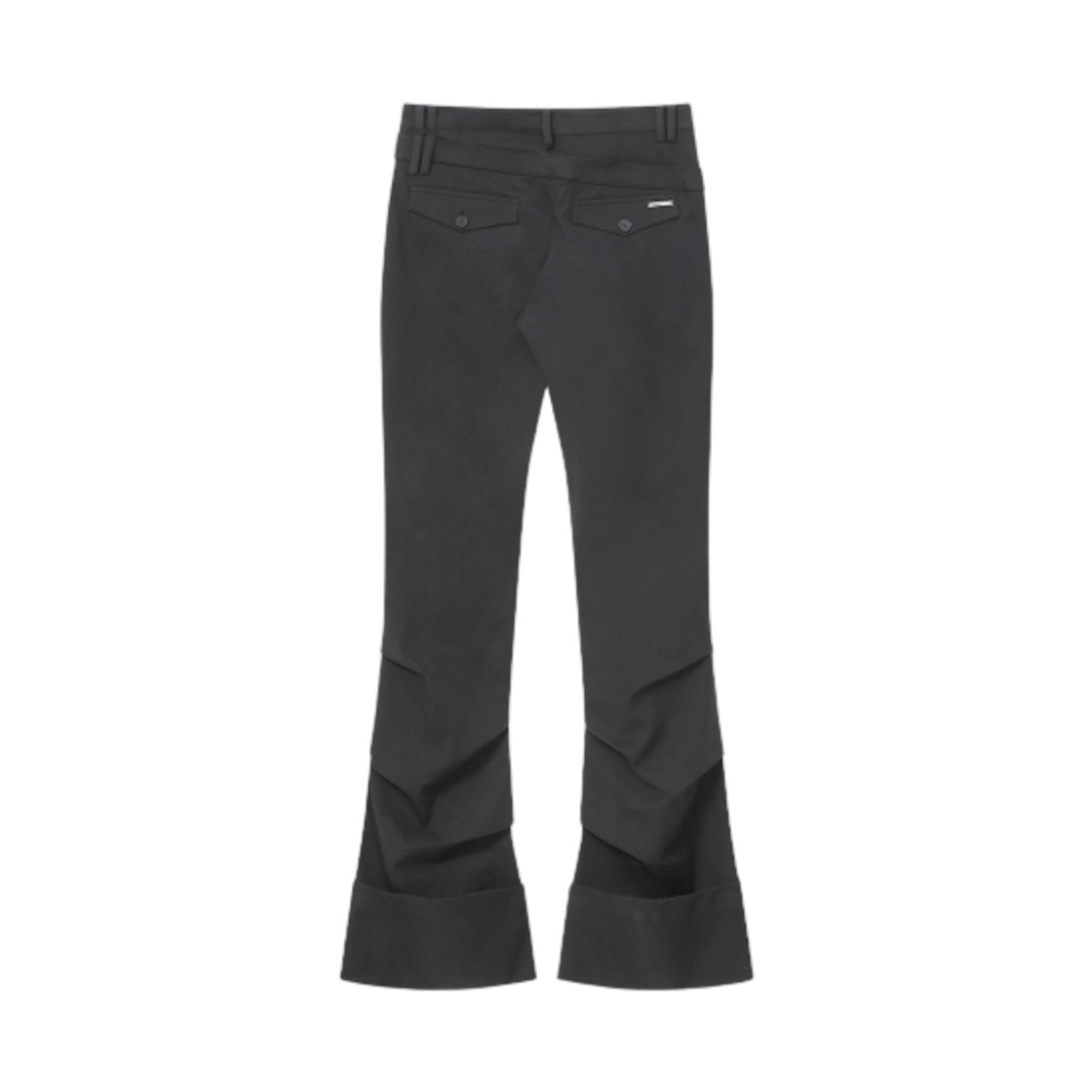 (W) 미세키서울 투 라인 레이어드 폴딩 팬츠 차콜((W) Miseki Seoul Two Line Layered Folding Pants Charcoal) - 2