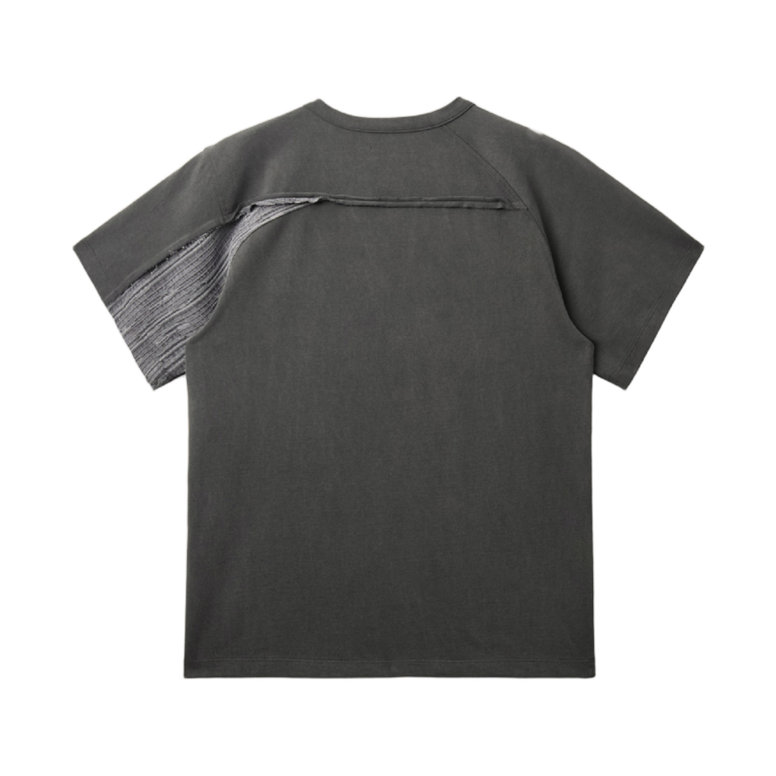 해칭룸 커브드 헨리 넥 티셔츠 차콜(Hatchingroom Curved Henley Neck T-Shirt Charcoal) - 2