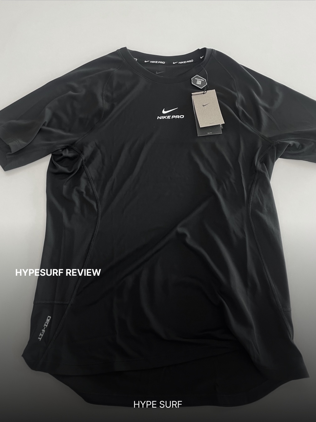 Nike Pro Training Dri-Fit Short Sleeve Top Black White - Asia 착용 스타일 - 3