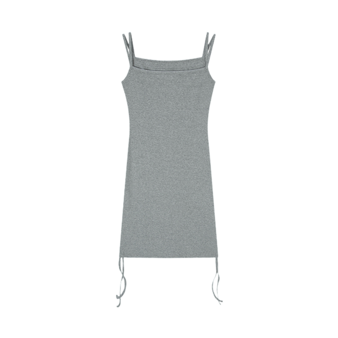 (W) 애즈온 레이어 셔링 드레스 그레이((W) Ason Layer Shirring Dress Gray) - 2