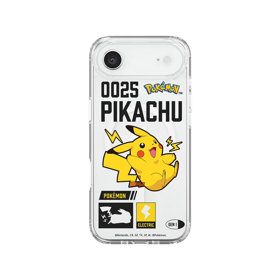 에스엘비에스 포켓몬 피카츄 인덱스 클리어 마그넷 케이스 for iPhone17 Series(SLBS Pokémon Pikachu Index Clear Magnet Case for iPhone17 Series) - 3