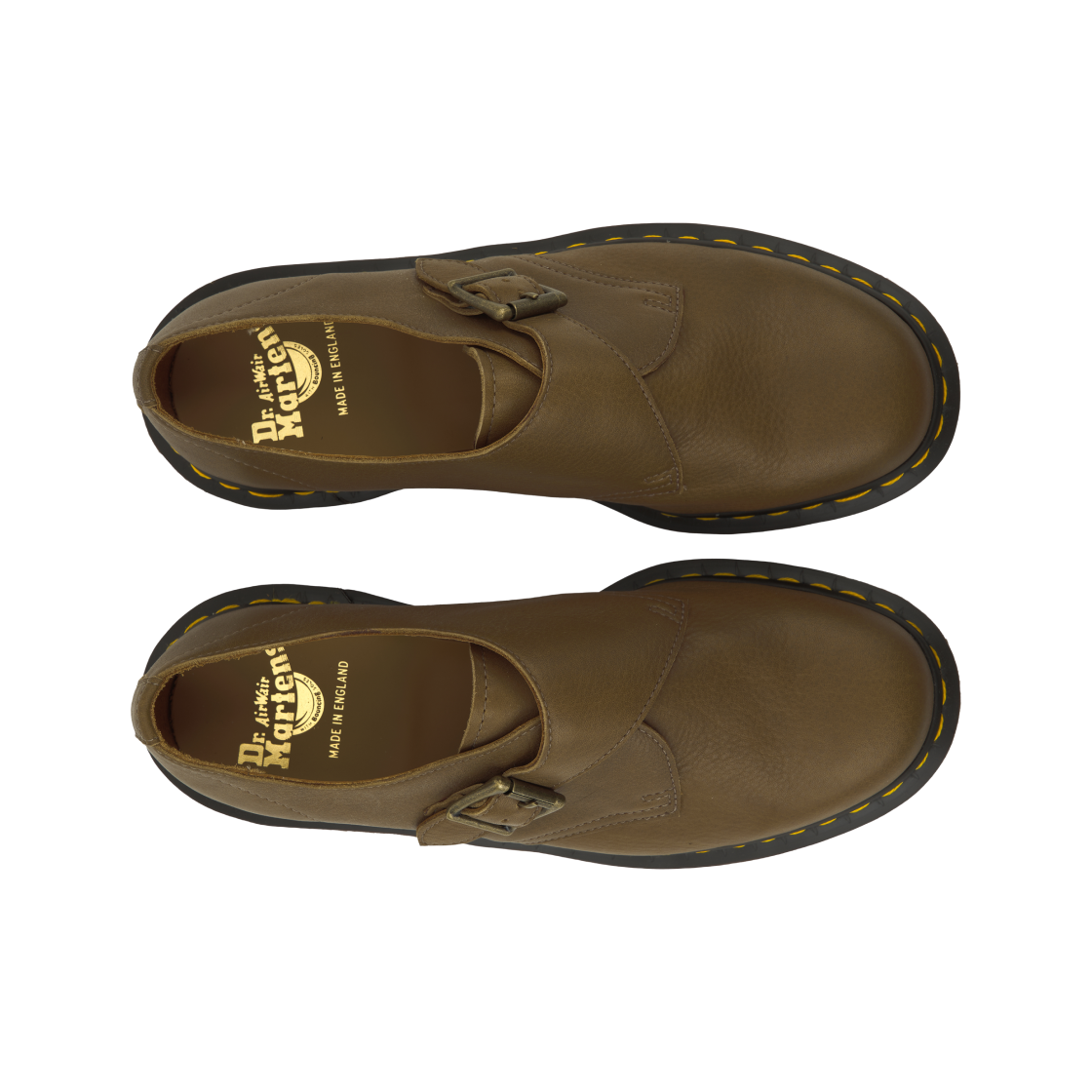 닥터마틴 1461 몽크 버클 레더 다크 탄 내츄럴 텀블(Dr. Martens 1461 Monk Buckle Leather Dark Tan Natural Tumble) - 5