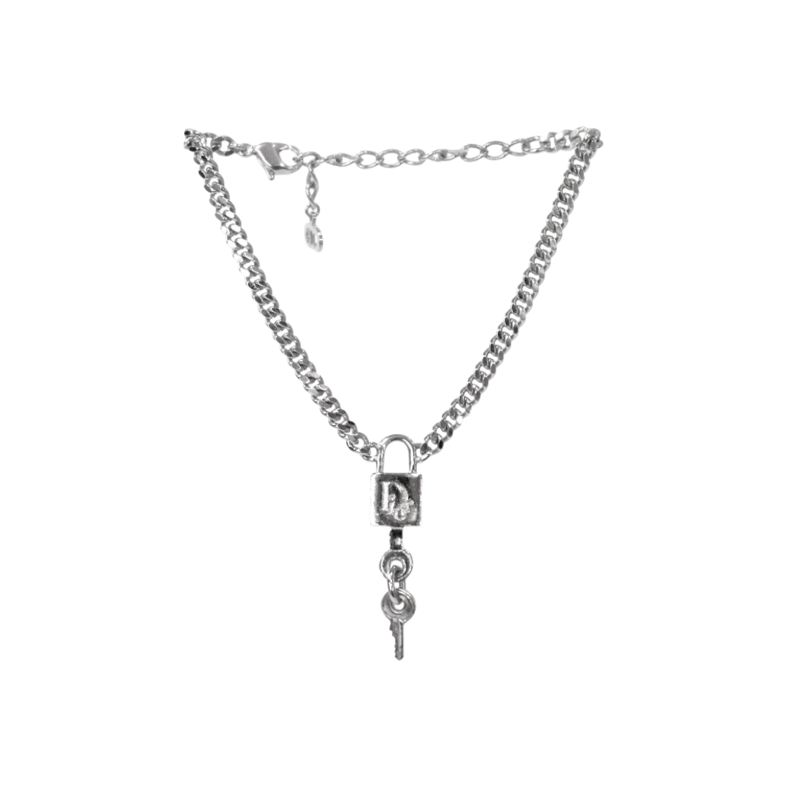 IT5DSI3EQ4A5 Dior Oblique Lock Key Silver Bracelet A-B58645
