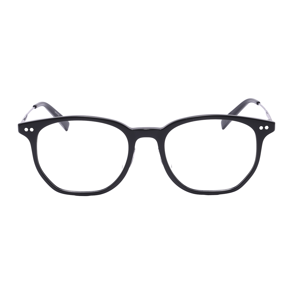 SBG9602 0911G ALO EYEWEAR [SILVERBITE] SBG9602 0911G oversized ultralight combo square black/silver eyeglass frame