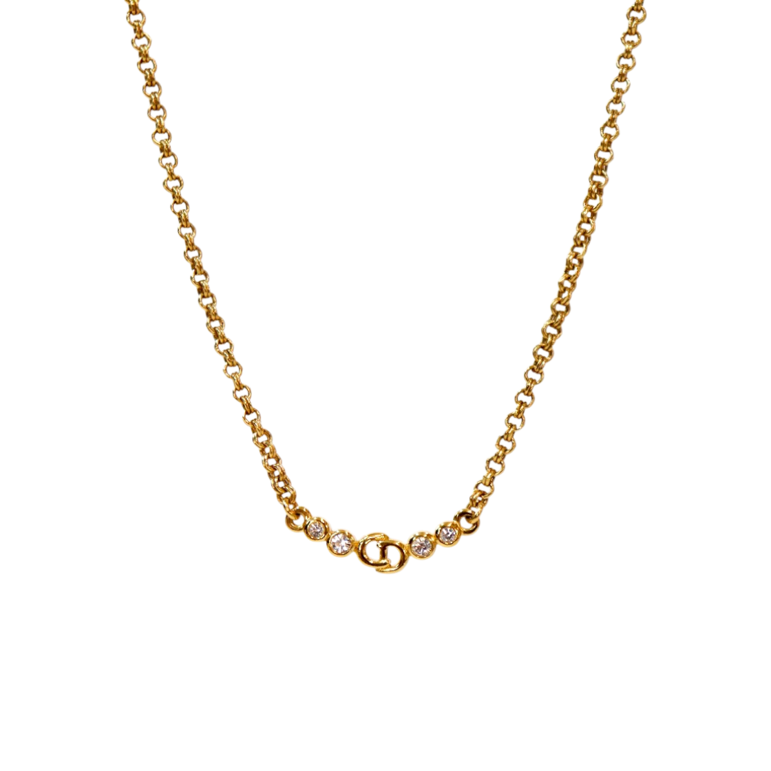 ITASK4UTQ8KQ Dior Cubic CD Gold Necklace A-B55165
