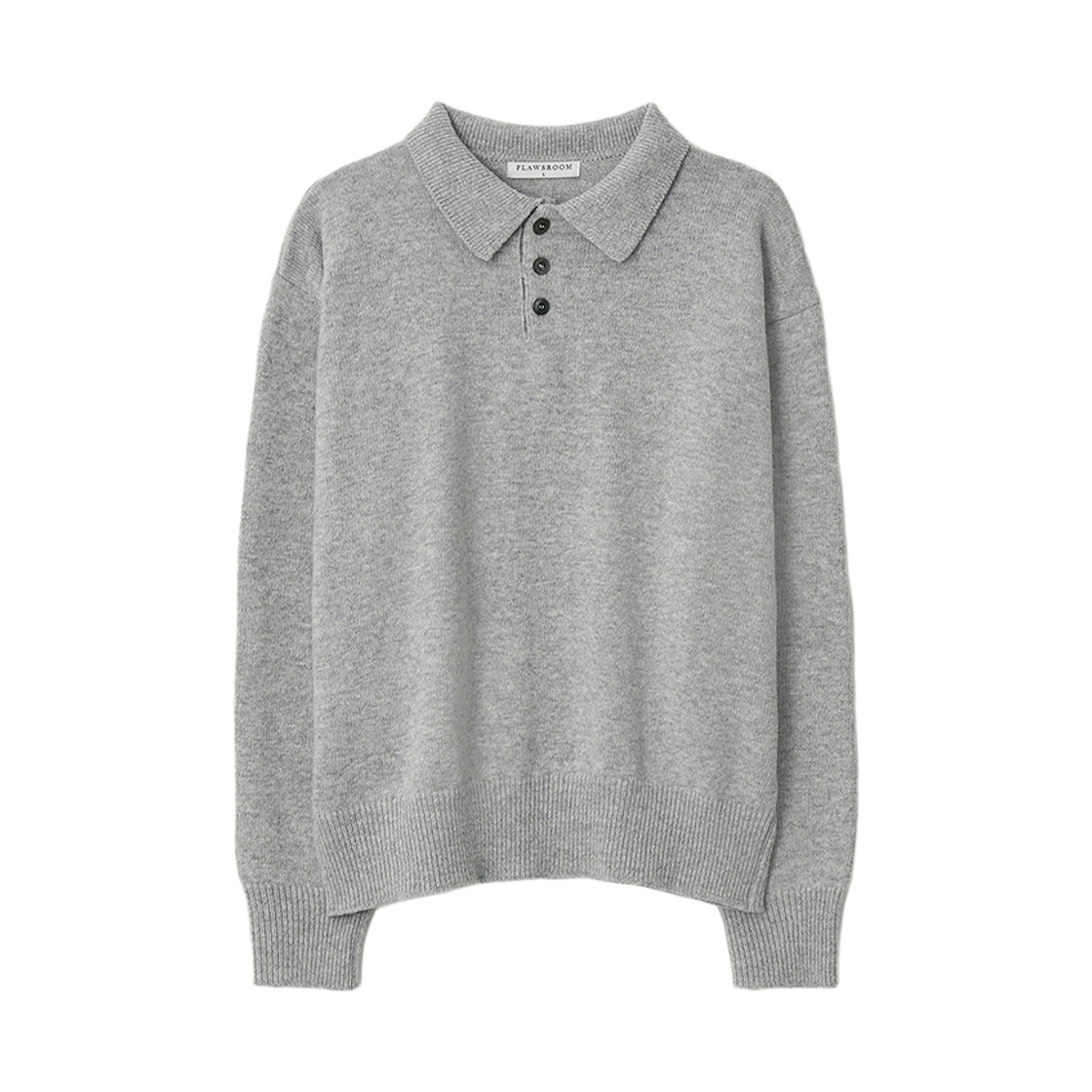 FL2528 Flawsroom Misty Collar Knit Grey