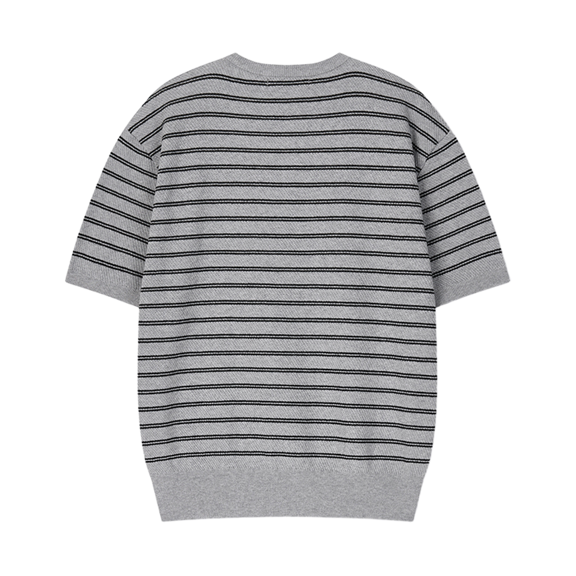 플로즈룸 스트라이프 헨리넥 코튼 니트 그레이(Flawsroom Stripe Henleyneck Cotton Knit Grey) - 2