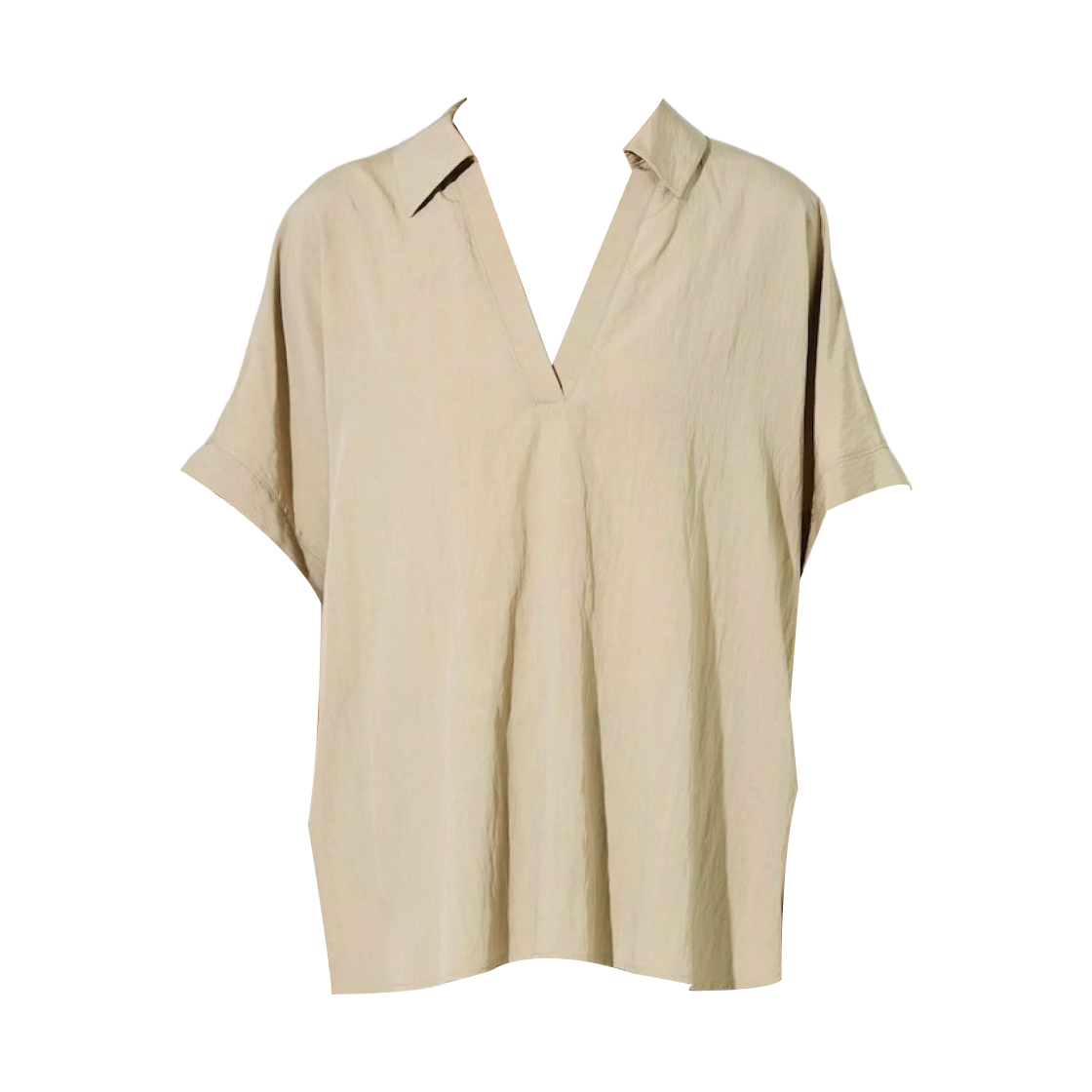 (W) 프릭스 스토어 나일론 워셔 프렌치 슬리브 블라우스 베이지((W) Freak's Store Nylon Washer French Sleeve Blouse Beige) - 1