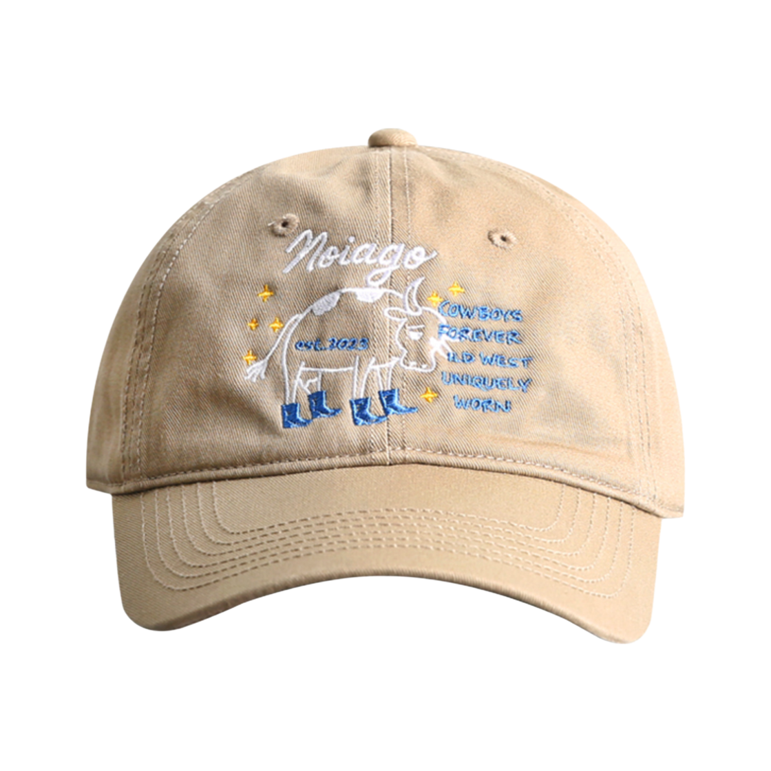노이아고 카우 코튼 볼캡 베이지(Noiago Cow Cotton Ball Cap Beige)