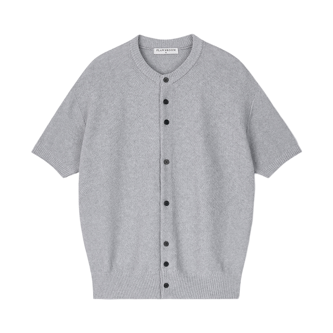 FL2604 Flawsroom Amalfi Cotton Half Cardigan Grey