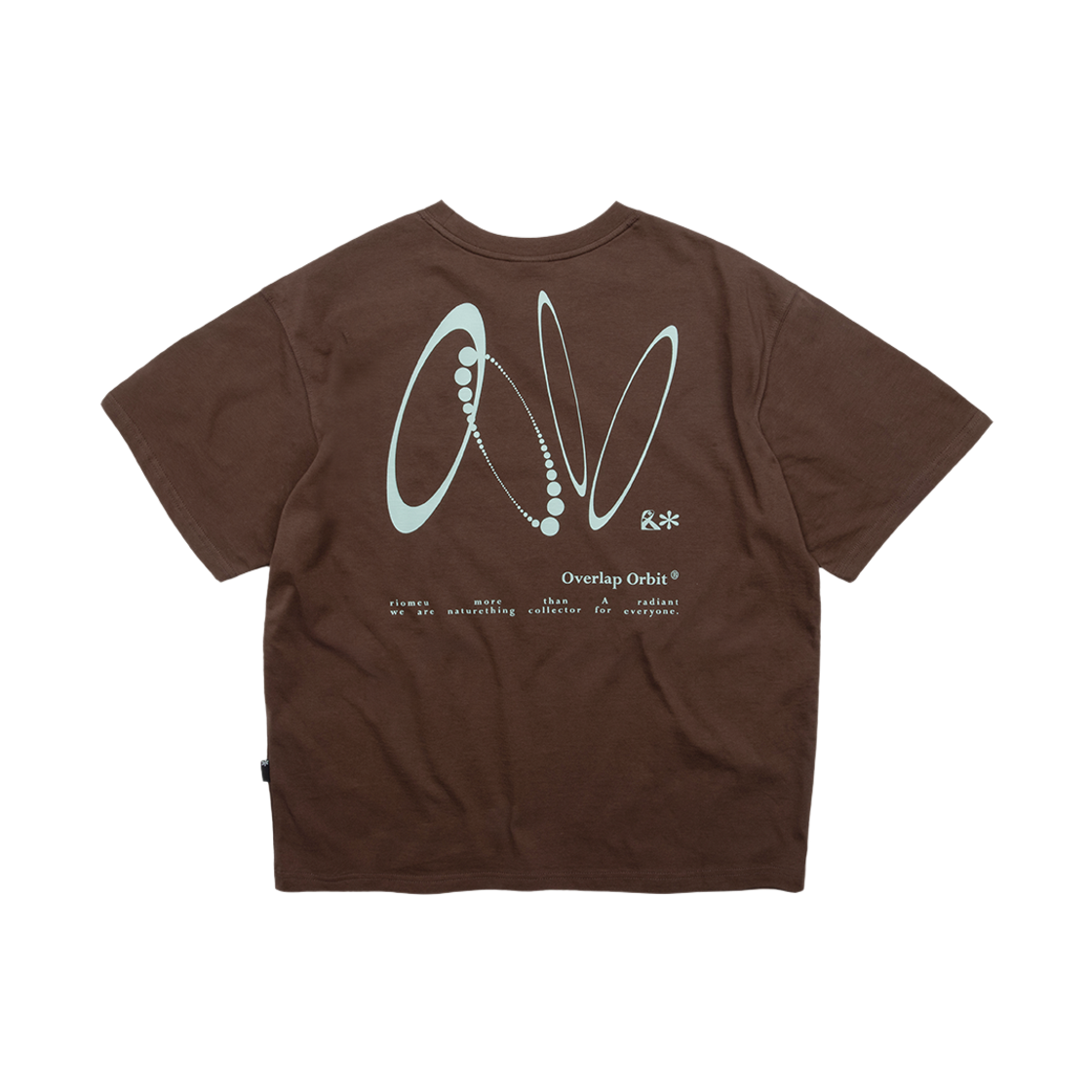 리오므 오버랩 오르빗 반팔티 브라운(Riomeu Overlap Orbit Short Sleeve T-shirt Brown)