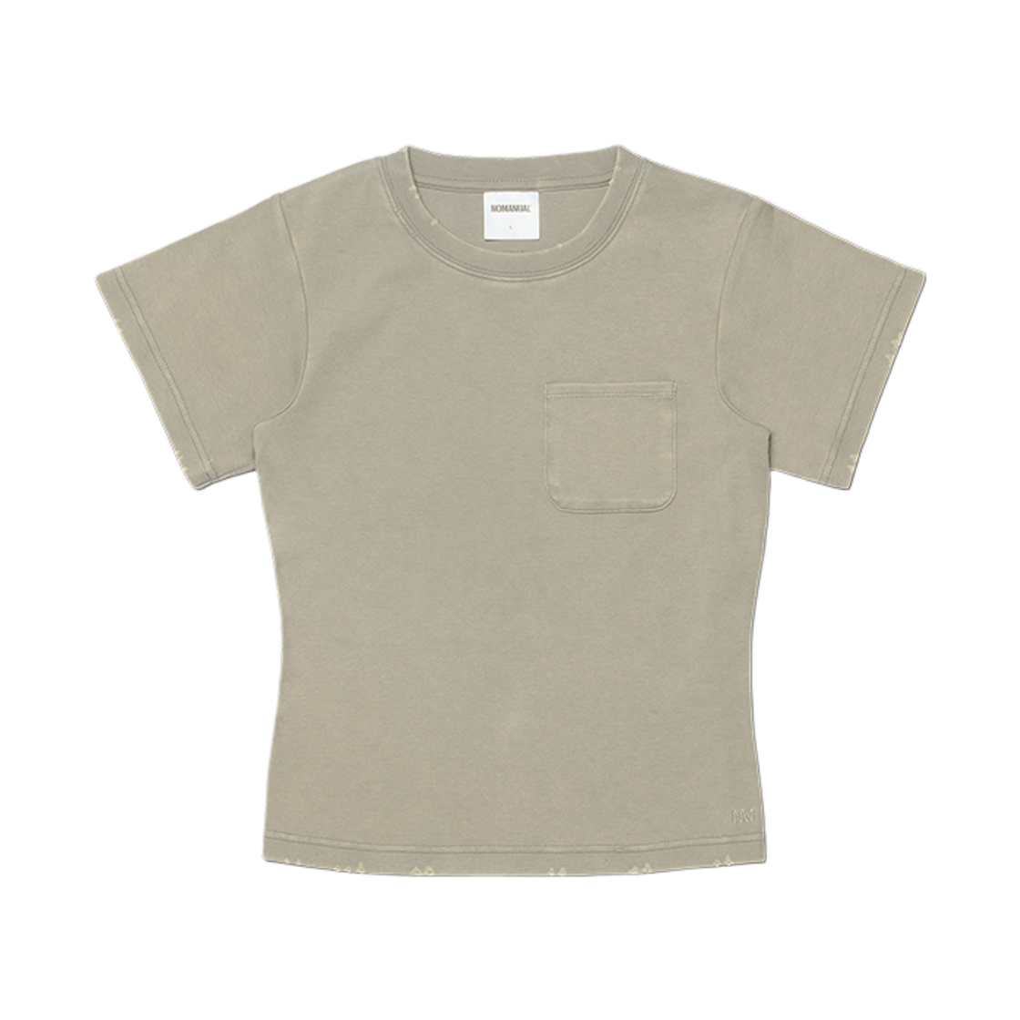 노매뉴얼 우먼 NM 빈티지 티셔츠 워시드 그레이(NOMANUAL (W) NM Vintage T-shirt Washed Gray)