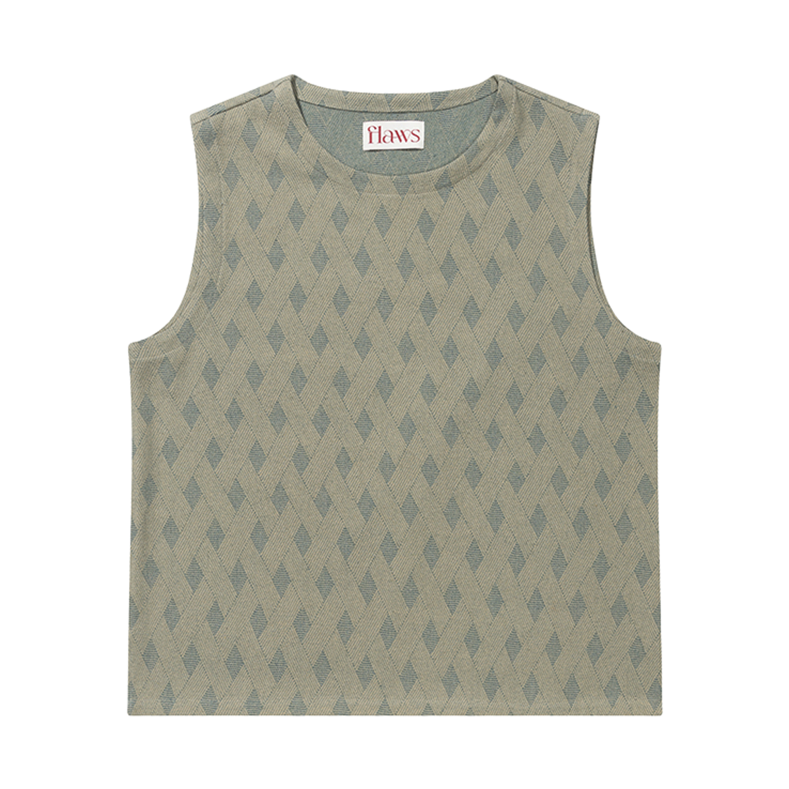 2522 Flawsroom Denim Argyle Sleeveless