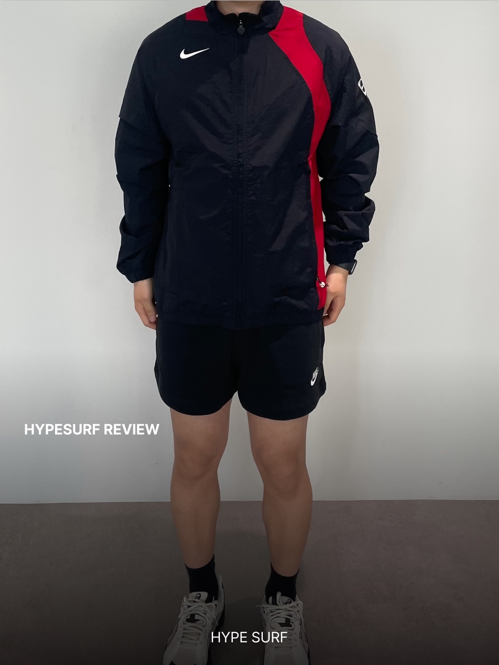 Nike Total 90 Repel Football Tracksuit Jacket Black Gym Red - Asia 착용 스타일 - 4