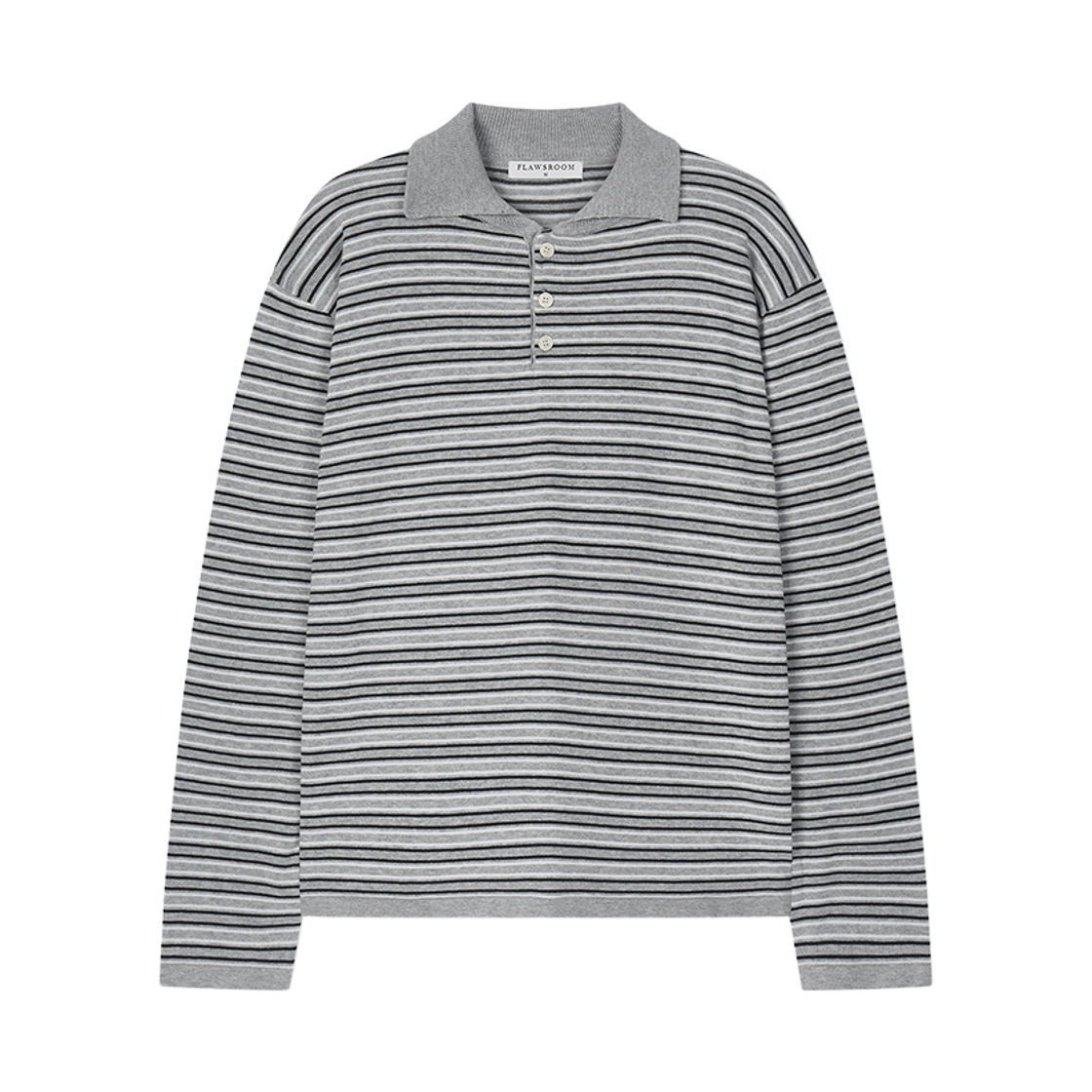 FL2622 Flawsroom Lecce Polo Cotton Knit Grey