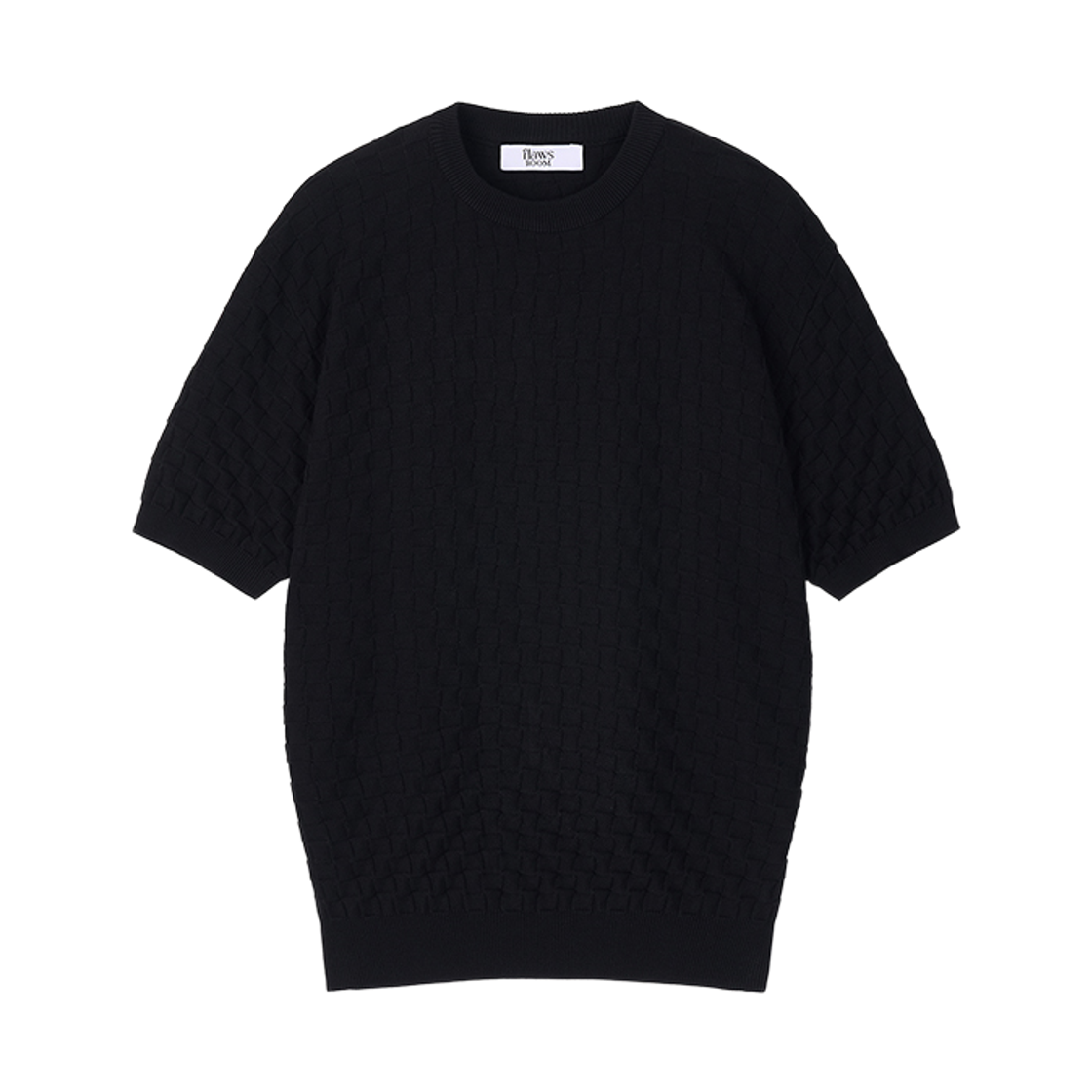 FL2507 Flawsroom Square Weaving Cotton Knit Black