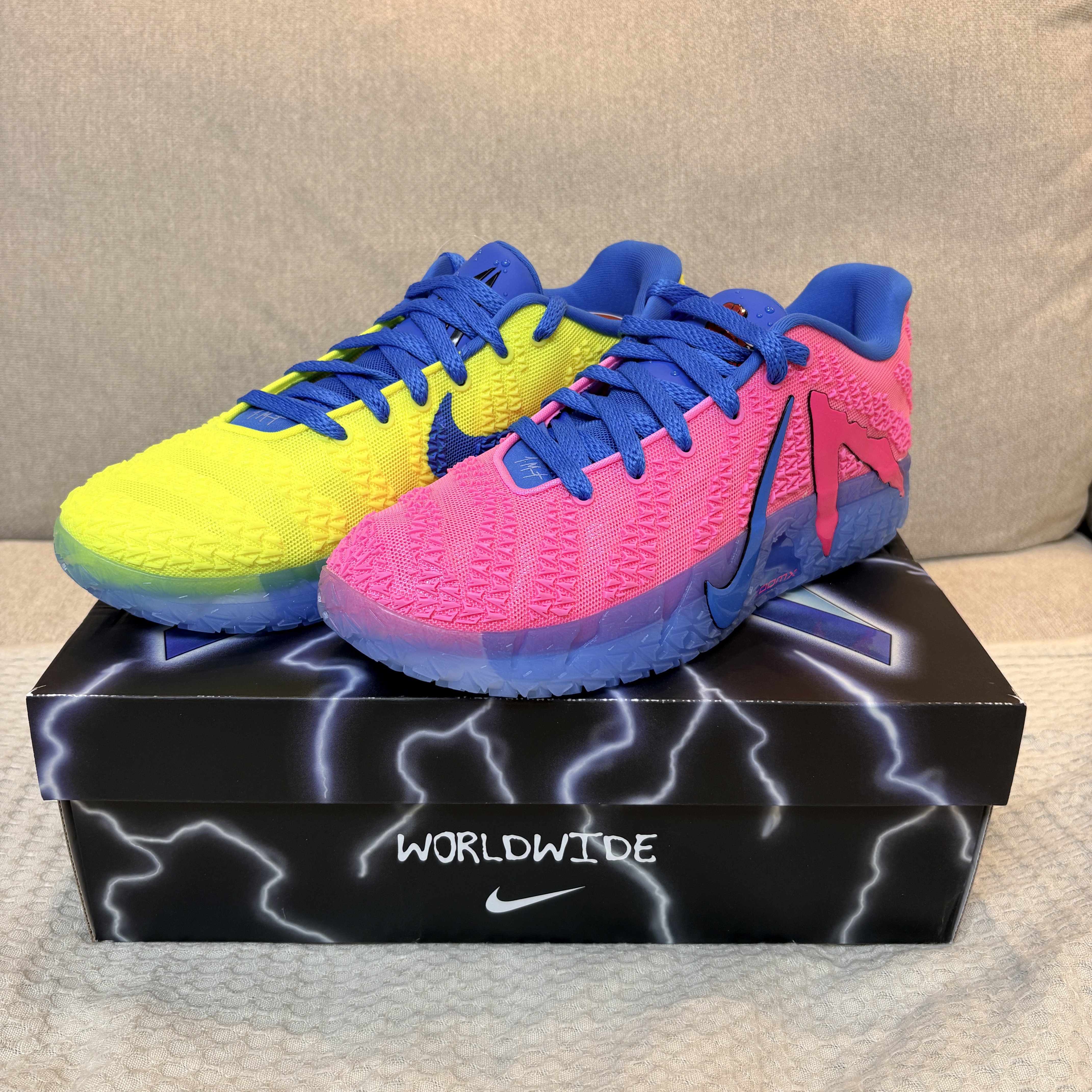Nike x Kool-Aid Ja 3 EP Lemon Venom Light Photo Blue 착용 스타일 - 1