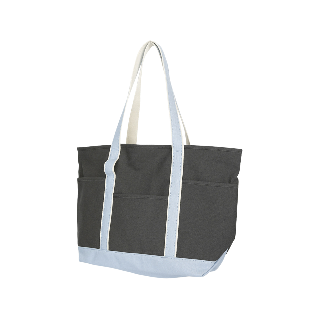 마지언타이틀 캔버스 카페토트 02 그레이 스카이블루(MAZIUNTITLED Canvas Cafe Tote 02 Grey Sky Blue)