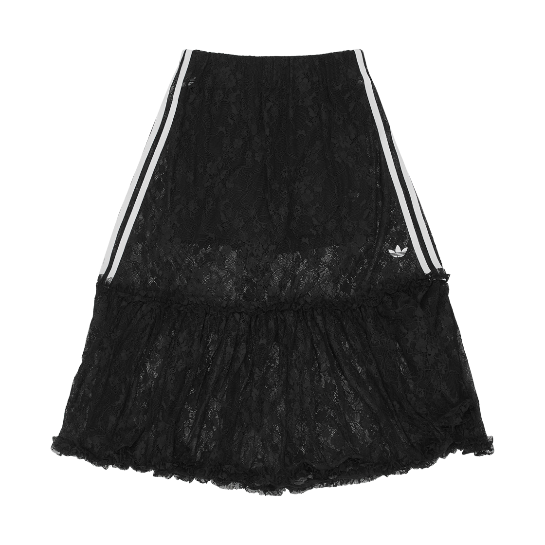 (W) 아디다스 오리지널스 레이스 스커트 블랙 - KR 사이즈((W) Adidas Originals Lace Skirt Black - KR Sizing)