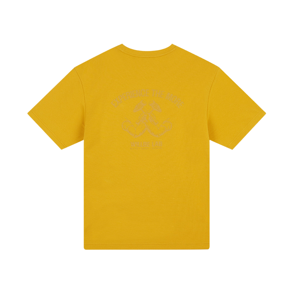 윌비랩 빈티지 그래픽 반팔 티셔츠 머스타드(WILLBE LAB Vintage Graphic Short-Sleeved T-shirt Mustard)