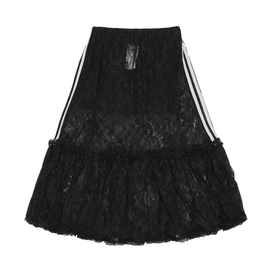 (W) 아디다스 오리지널스 레이스 스커트 블랙 - KR 사이즈((W) Adidas Originals Lace Skirt Black - KR Sizing) - 2
