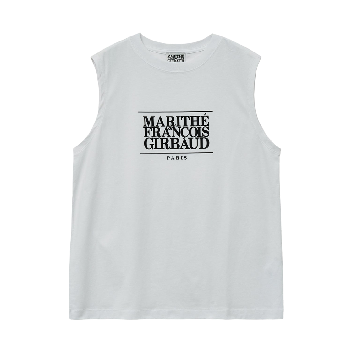 마리떼 프랑소와 저버 클래식 로고 슬리브리스 화이트(Marithe Francois Girbaud Classic Logo Sleeveless White)