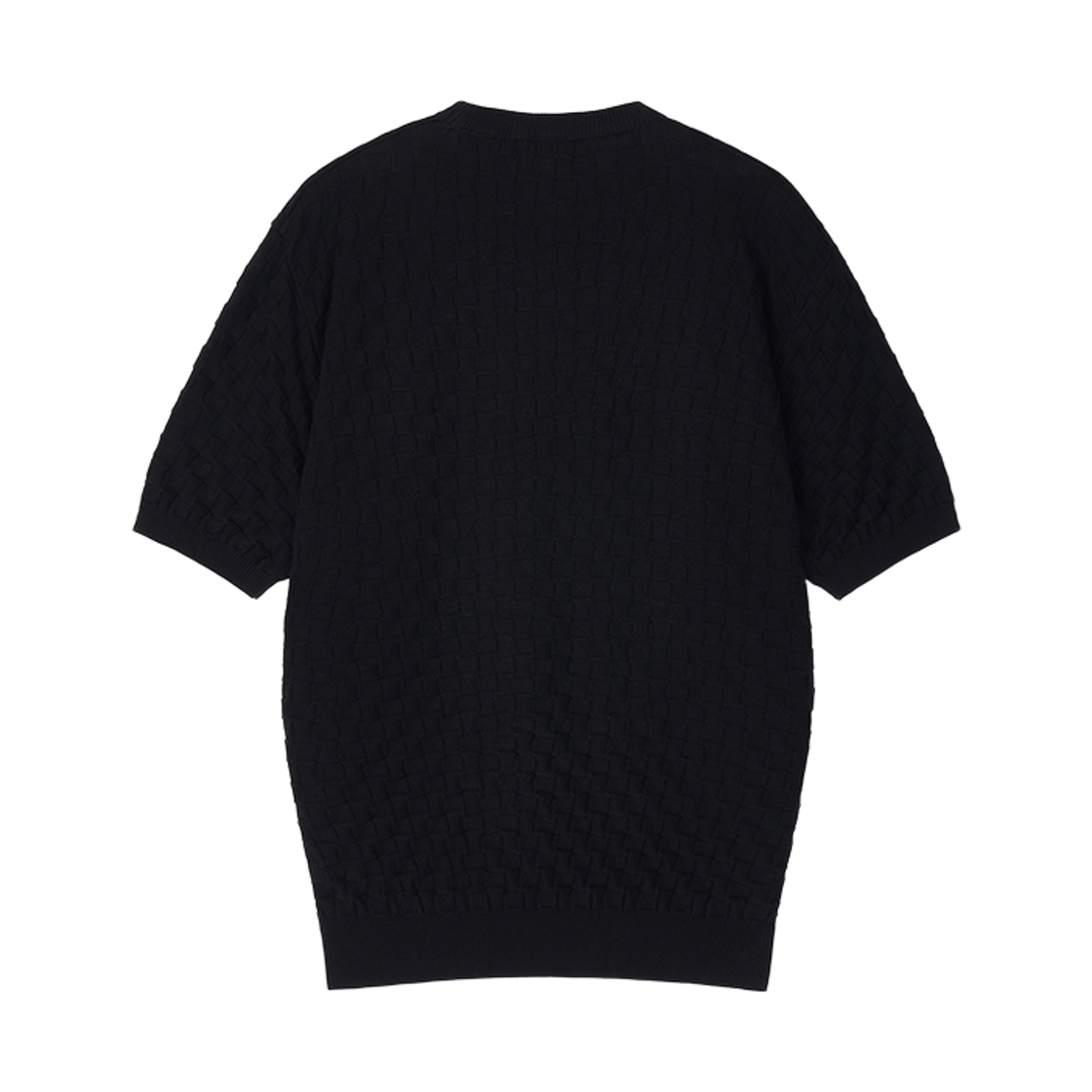 플로즈룸 스퀘어 위빙 코튼 니트 블랙(Flawsroom Square Weaving Cotton Knit Black) - 2