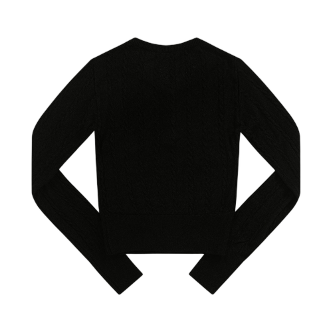 (W) 애즈온 미스티 케이블 니트 블랙((W) Ason Misty Cable Knit Black) - 2