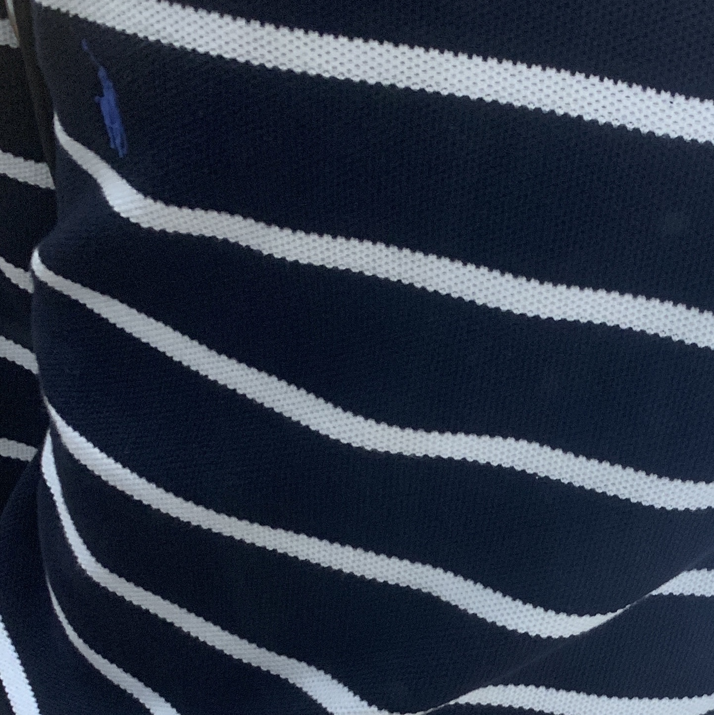 Polo Ralph Lauren Big Fit Striped Jersey Rugby Shirt White Newport Navy - 25FW 착용 스타일