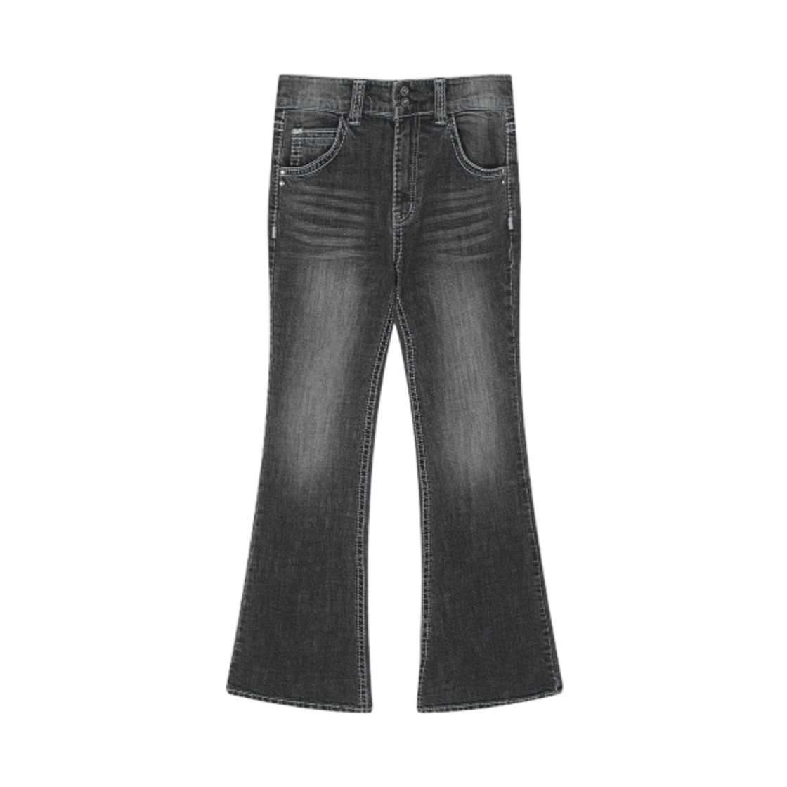 (W) 애즈온 로에 부츠컷 팬츠 워시드 블랙((W) Ason Loe Bootcut Pants Washed Black)