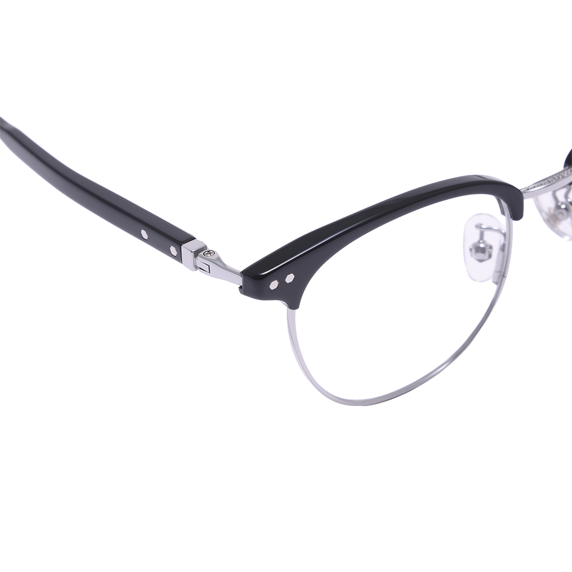 알로아이웨어 [FRAME BLACK] FBG9601 0911G 하금테 블랙/실버 안경테(ALO EYEWEAR [FRAME BLACK] FBG9601 0911G Thin Black/Silver Eyeglass Frame) - 4