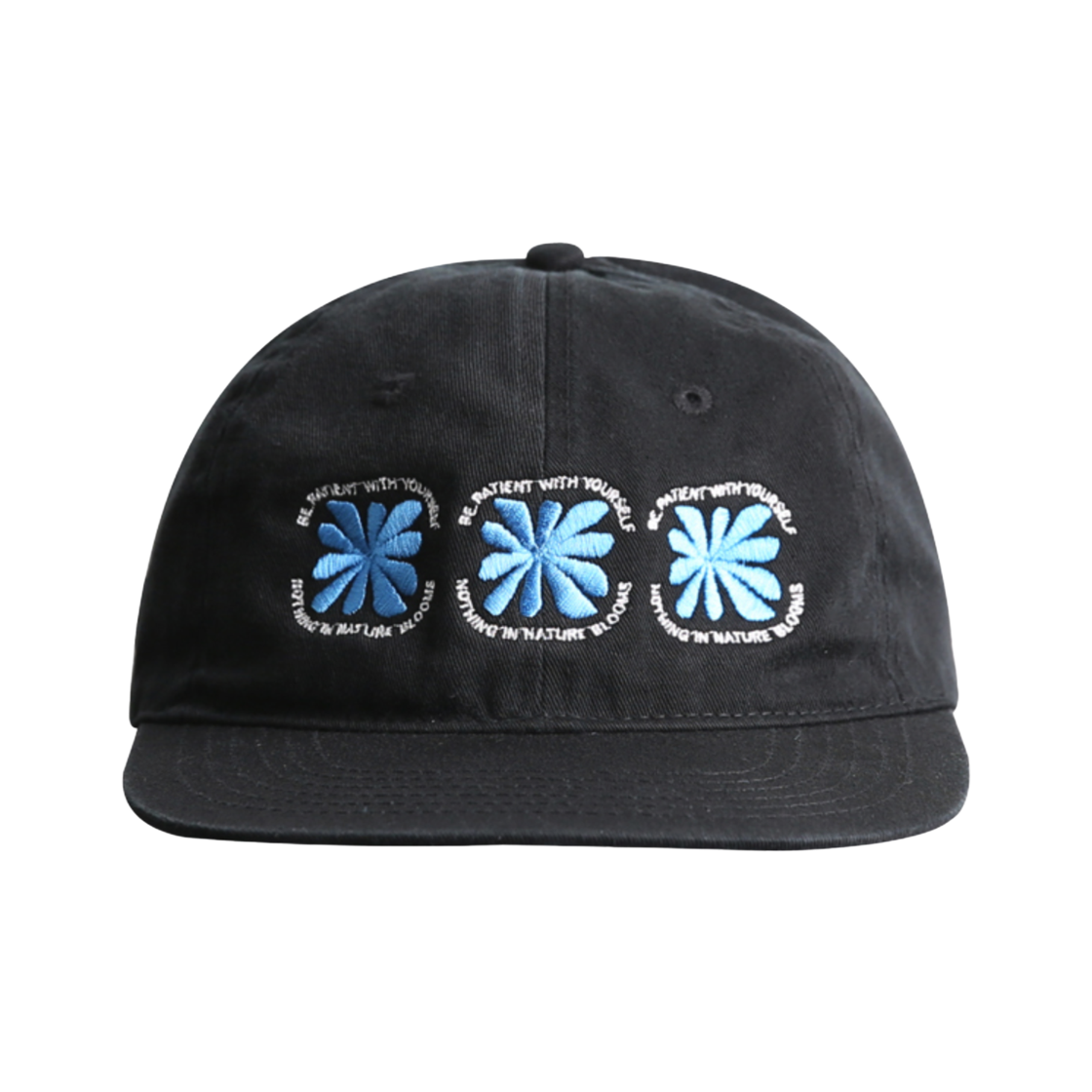 노이아고 플라워 코튼 스냅백 블랙(Noiago Flower Cotton Snapback Black)