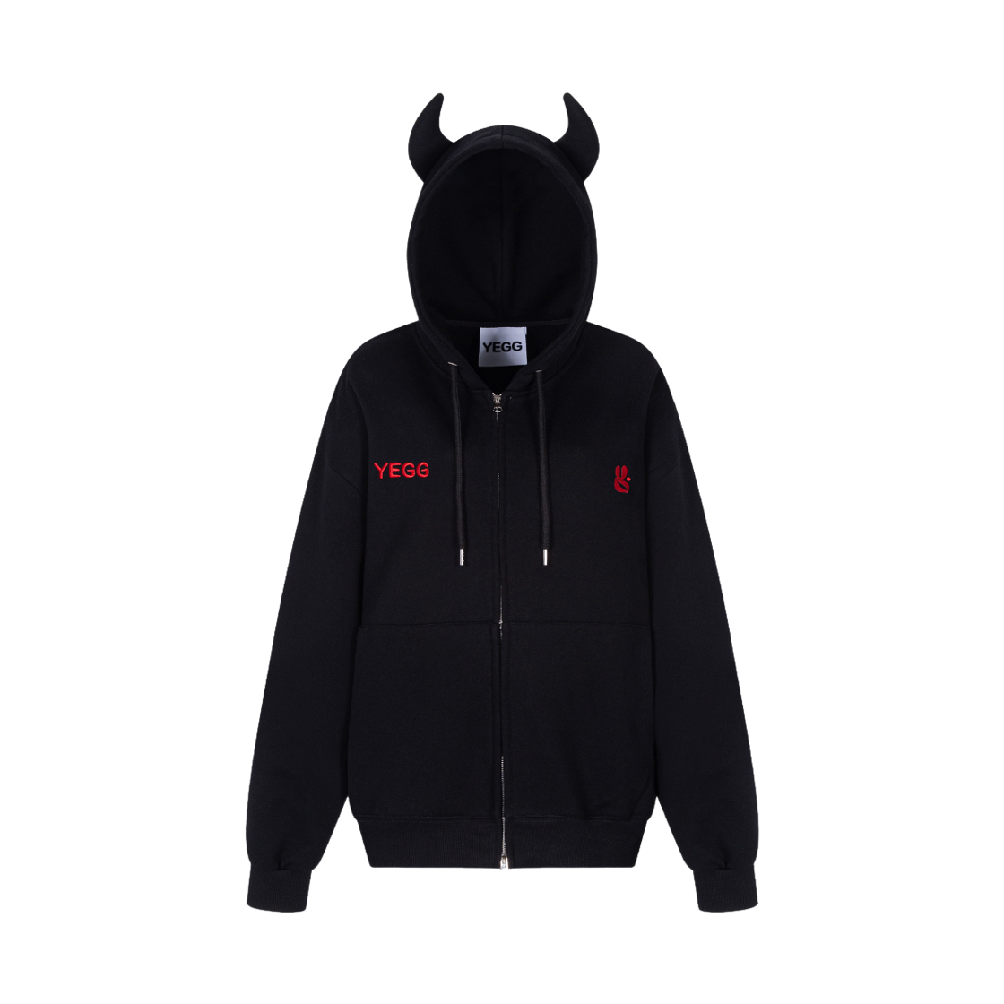 예그 데빌 후드 블랙(YEGG Devil Hoodie Black)